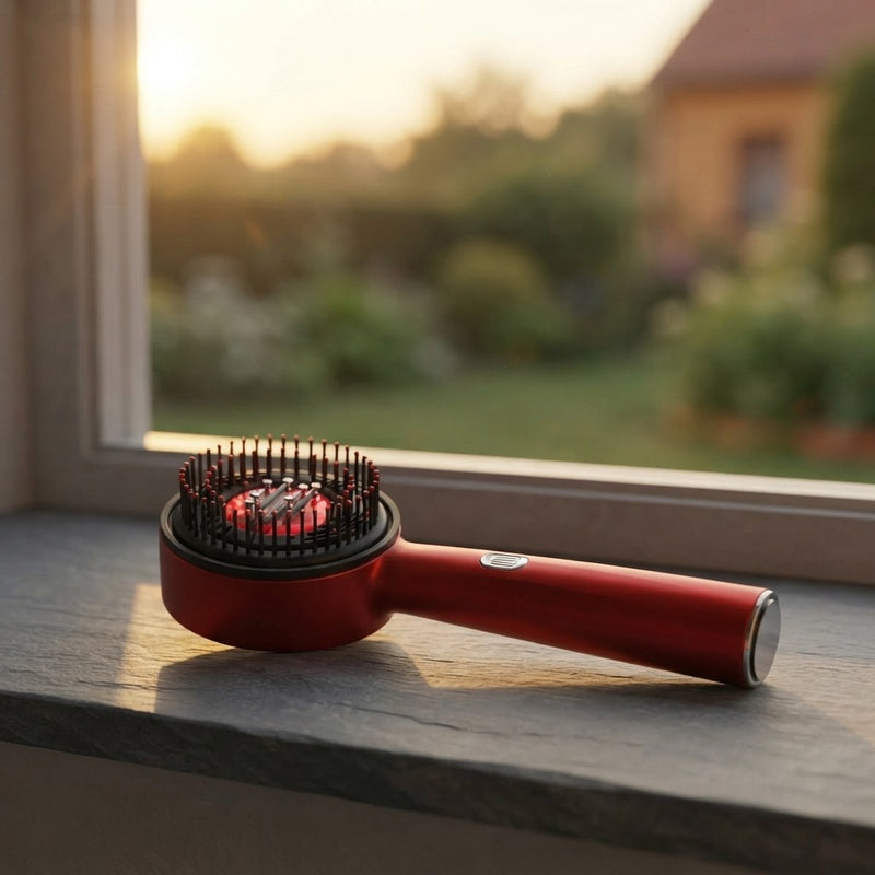 Elektrischer Kopfhautmassagekamm mit Rotlicht